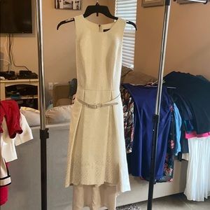 Off white jacquard dress